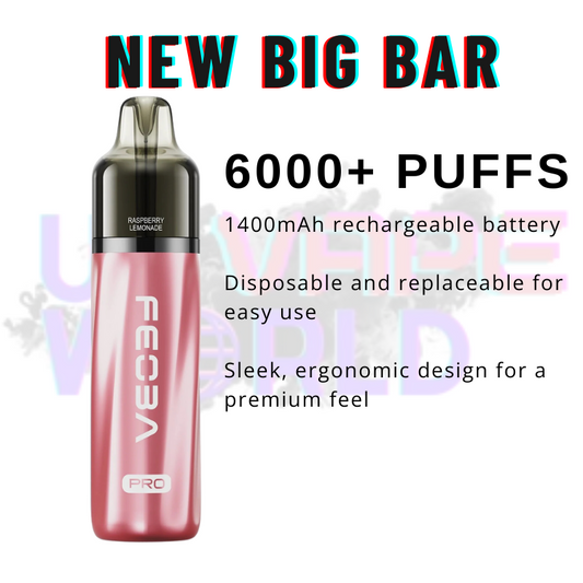 Raspberry Lemonade Feoba Pro 6000 6K Puff Pod Kit