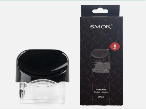 SMOK NORD Replacement Pod 3 Pack Cartridge No Coil UK (For Nord 1 Kit Only)