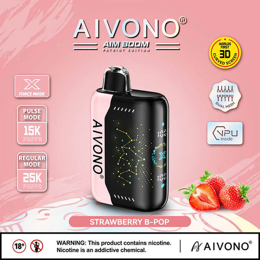 AIVON0 Aim Boom 25000 Puffs Disposable Vape Disposable 25K 650mAh Vapes Pen E Cigarette Prefilled 28ml Nicotine contain  10 Flavors