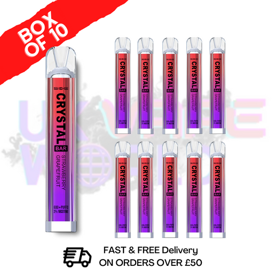 Strawberry Grapefruit Crystal Bar Puffs 600 SKE Box Of 10 - £26.99