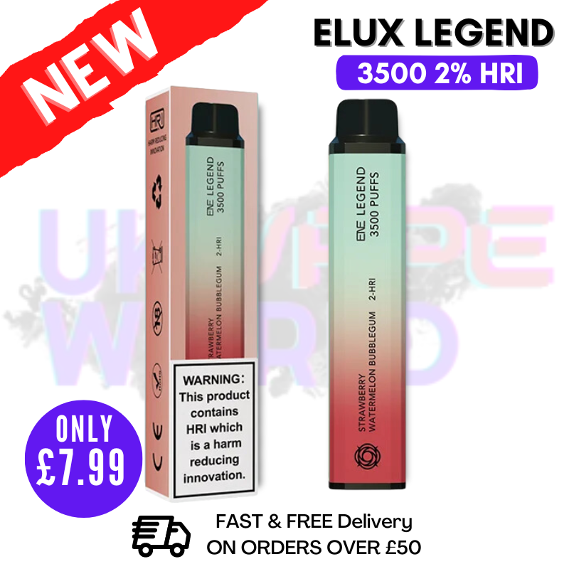 Elux Legend 3500 Puff Strawberry Watermelon Bubblegum 2 HRI