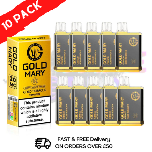 Gold-Tobacco - Gold Mary 600Puff Box of 10