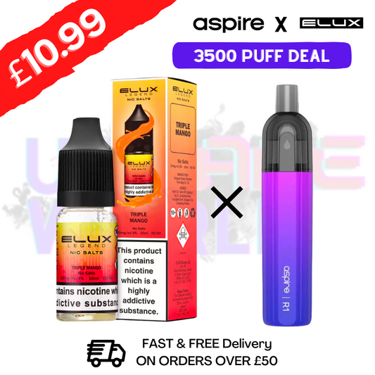 Triple Mango ELUX LEGEND Salt 3500puff x Aspire Disposble Kit