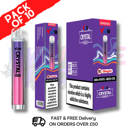 VMT ICE Crystal Bar Puffs 600 VU9 Box Of 10