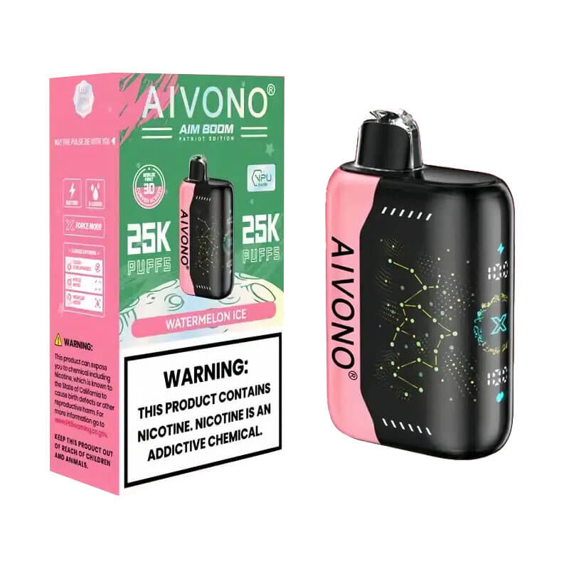 AIVON0 Aim Boom 25000 Puffs Disposable Vape Disposable 25K 650mAh Vapes Pen E Cigarette Prefilled 28ml Nicotine contain 10 Flavors