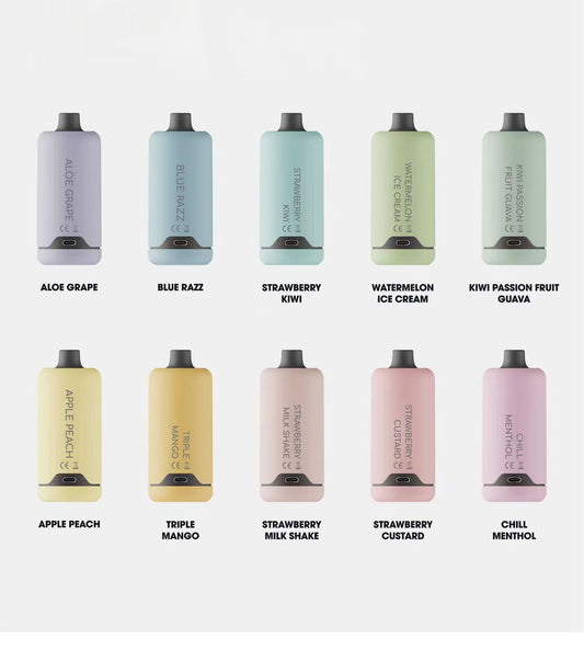 Hyperbar Boto 7000 Puffs 2%  5% Nicotine Rechargeable Disposable Pod-550mAh battery, 16ml E-liquid, Multiple Nicotine 18 Flavors