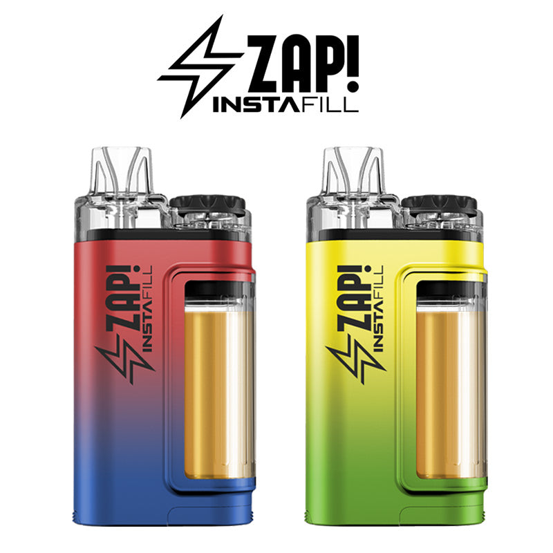 Pack of 5pc ZAP INSTAFILL DISPOSABLE VAPE KIT 20 mg 3500 PUFF with 10 ml Pre-Filled Eliquid. TPD UK