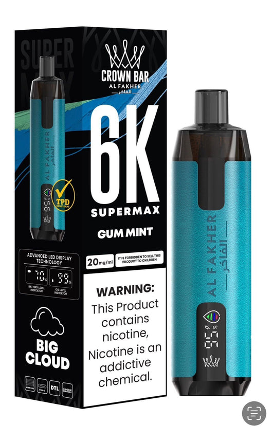 Al Fakher Supermax 6000 Puff Vape - Al Fakher Supermax 6k Puffs Disposable Vape