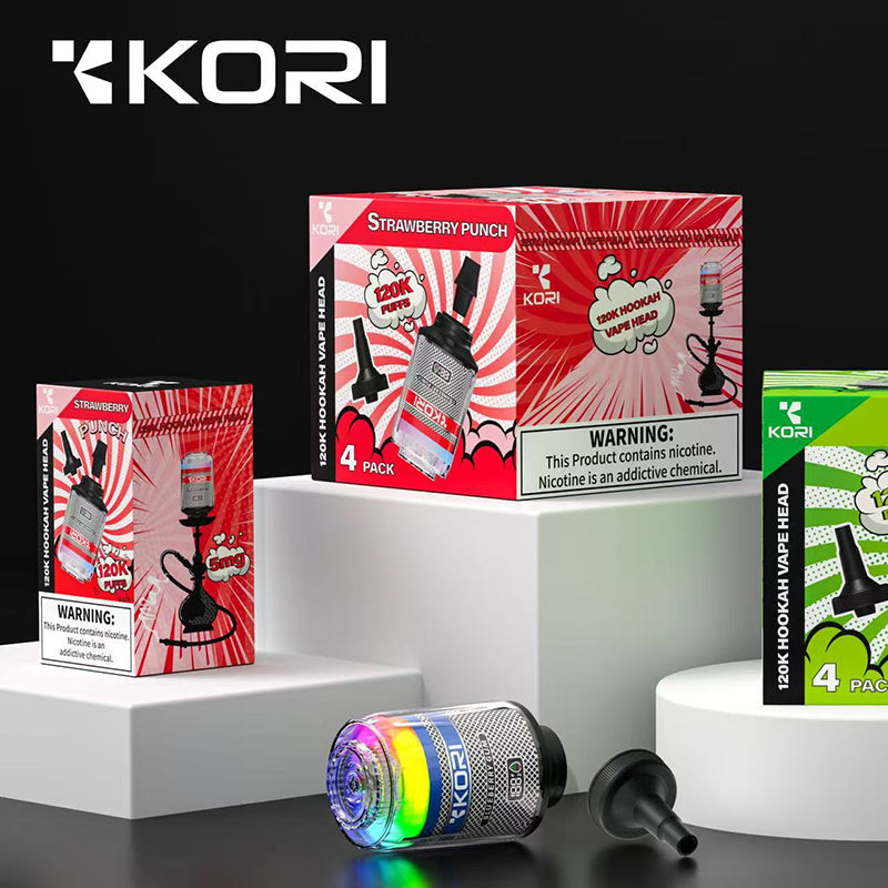 Kori 120000 Hookah Disposable Vape Wholesale-2200mAh battery, 60ml E-liquid, Multiple Nicotine 12 Flavors