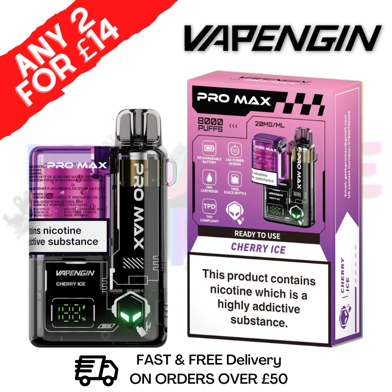 Cherry ICE VapenGin Pro Max 8000 Puff 8K Bar