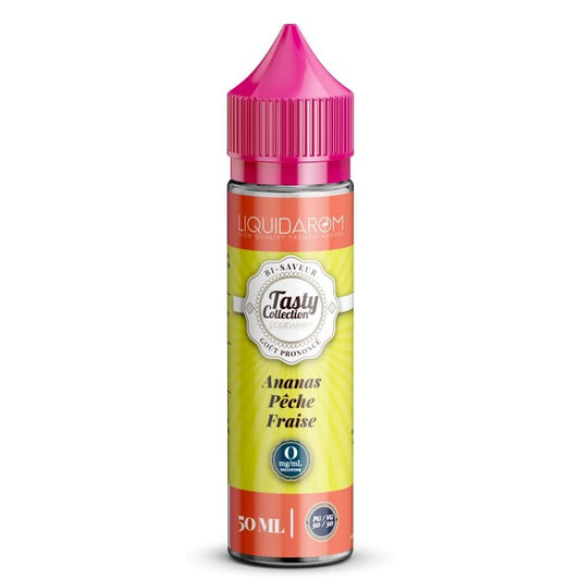 LIQUIDAROM TASTY Ananas Pêche Fraise - E-liquide 50ml