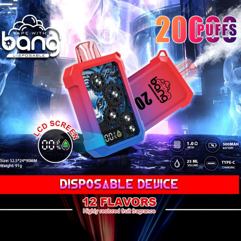 Bang Vape 20000Puffs Wholesale Electronic Cigarette Vape Bang King 20K Desechables Disposable Vape-500mAh Battery, 25ml E-liquid, Multiple Nicotine 12 Flavors