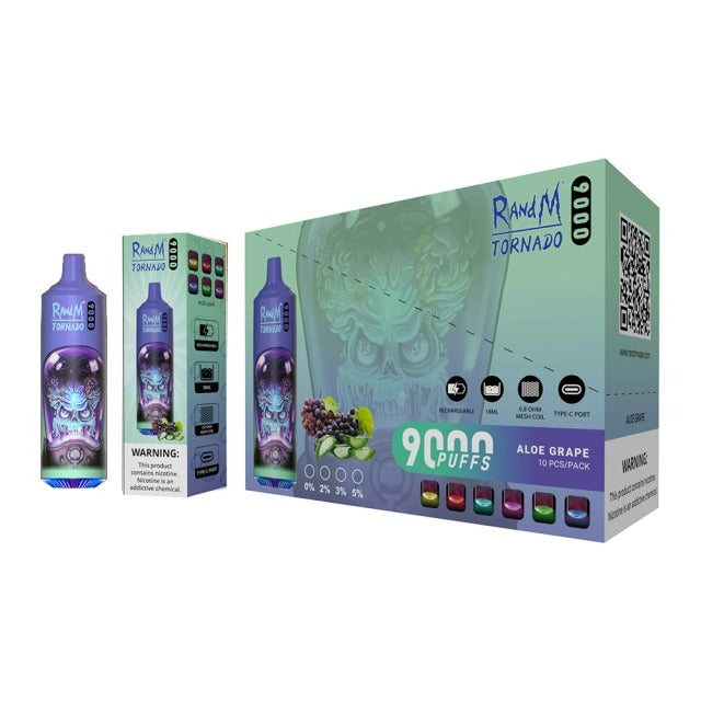 RandM Tornado 9000 Puffs Vape original E Cigarette Bang King Double Crystal 20000 Puffs Vape 20K Disposable Vape Pen E Cigarette Prefilled -850mAh Battery, 14ml E-liquid, Multiple Nicotine 10 Flavors