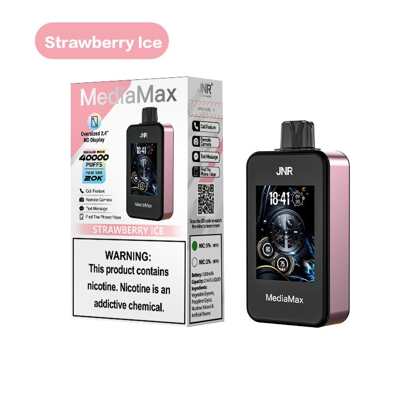 JNR Media Max 40000 Puffs 5% Nicotine Disposable Vape 21ml 1000mAh 16 Flavors