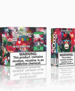 Bang King Box Double Crystal 20000 Puff 20k Display Screen Disposable Electronic Cigarette Vape-850mAh Battery, 40ml E-liquid, Multiple Nicotine 12 Flavors