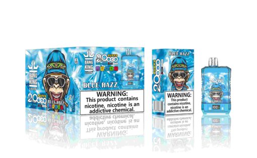 Bang King Box Double Crystal 20000 Puff 20k Display Screen Disposable Electronic Cigarette Vape-850mAh Battery, 40ml E-liquid, Multiple Nicotine 12 Flavors
