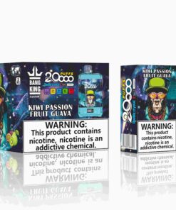 Bang King Box Double Crystal 20000 Puff 20k Display Screen Disposable Electronic Cigarette Vape-850mAh Battery, 40ml E-liquid, Multiple Nicotine 12 Flavors
