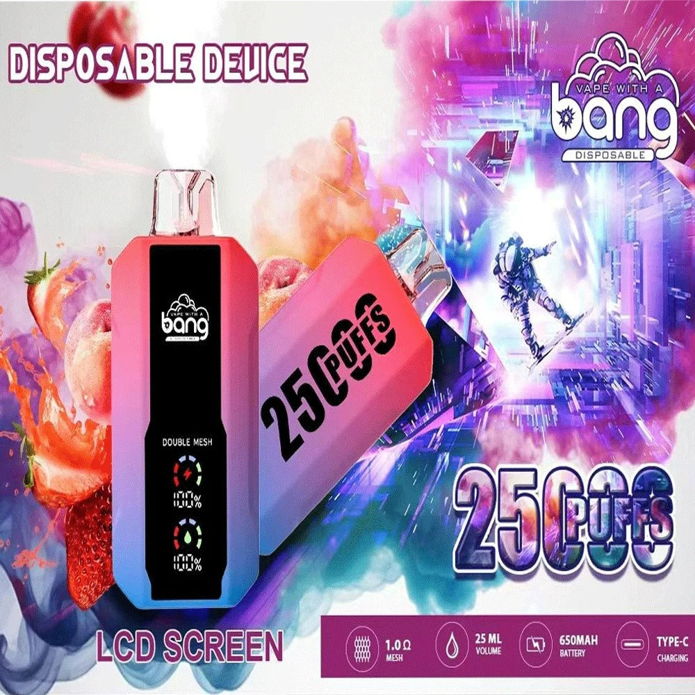 Bang King Double Crystal 25000 Puffs Vape 25K Disposable Vape Pen E Cigarette Prefilled 25ml 650mAh 25K Puff Disposable Vape | 30ml Capacity | Double Mesh Coil