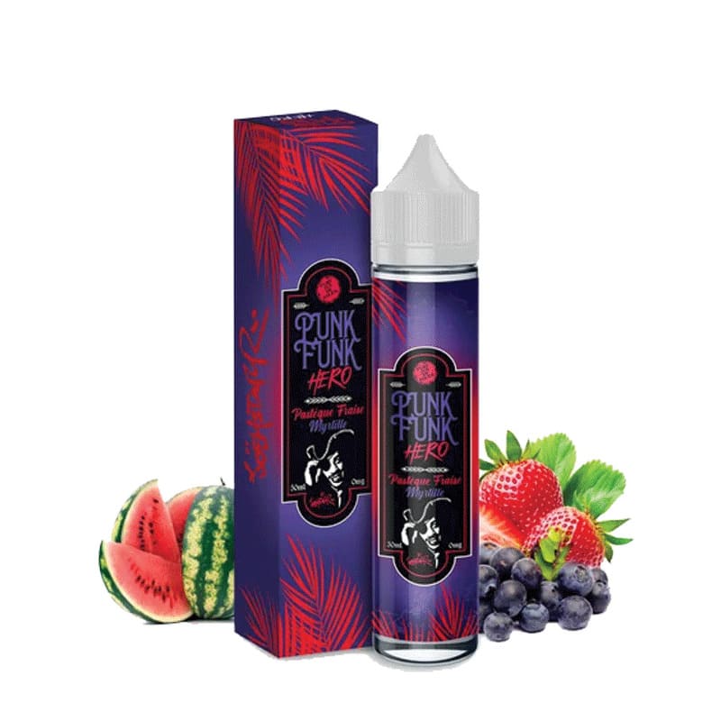 PUNK FUNK HERO Pastèque Fraise Myrtille - E-liquide 50ml