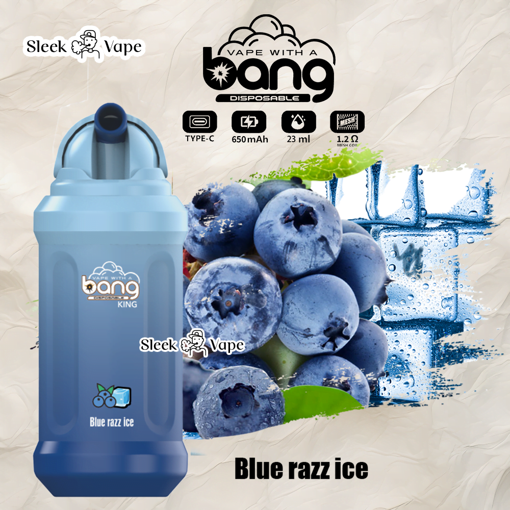 Bang King 12000 Puffs Disposable Vape(0% to 5% Nicotine)- 23ml E-Liquid, 850mAh Battery 20 Flavors