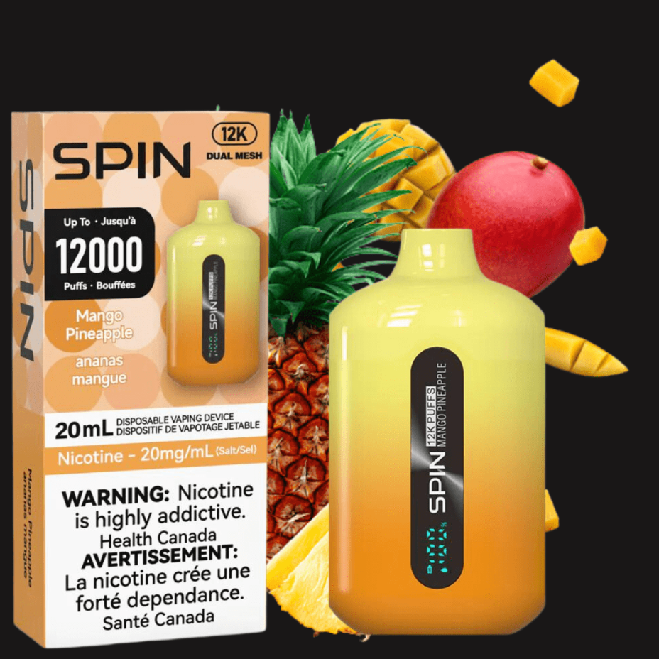 Spin Vape 12,000 Disposable Vape-Mango Pineapple