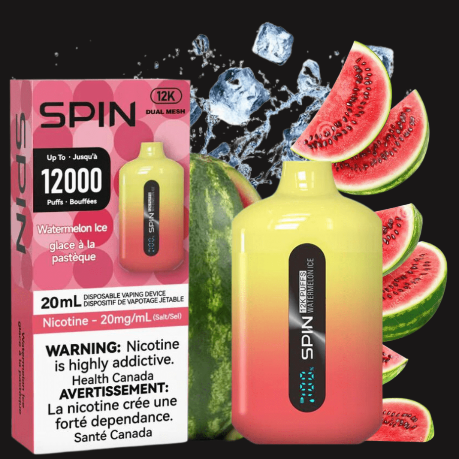 Spin Vape 12,000 Disposable Vape-Watermelon Ice