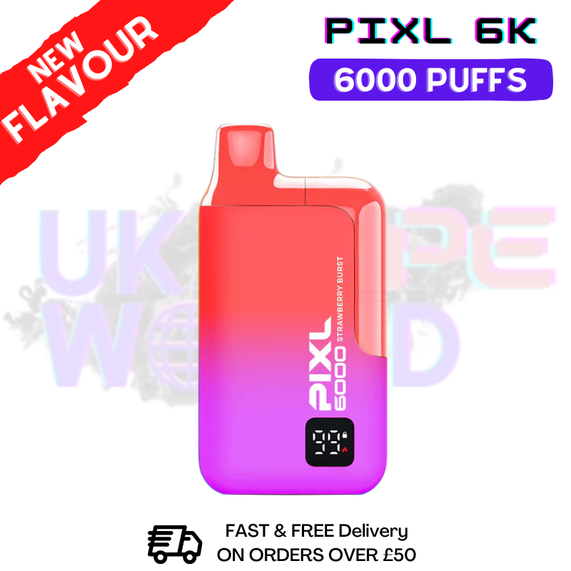 Strawberry Burst Pixl 6000 6K Puff Disposable Bar - Only £9.99