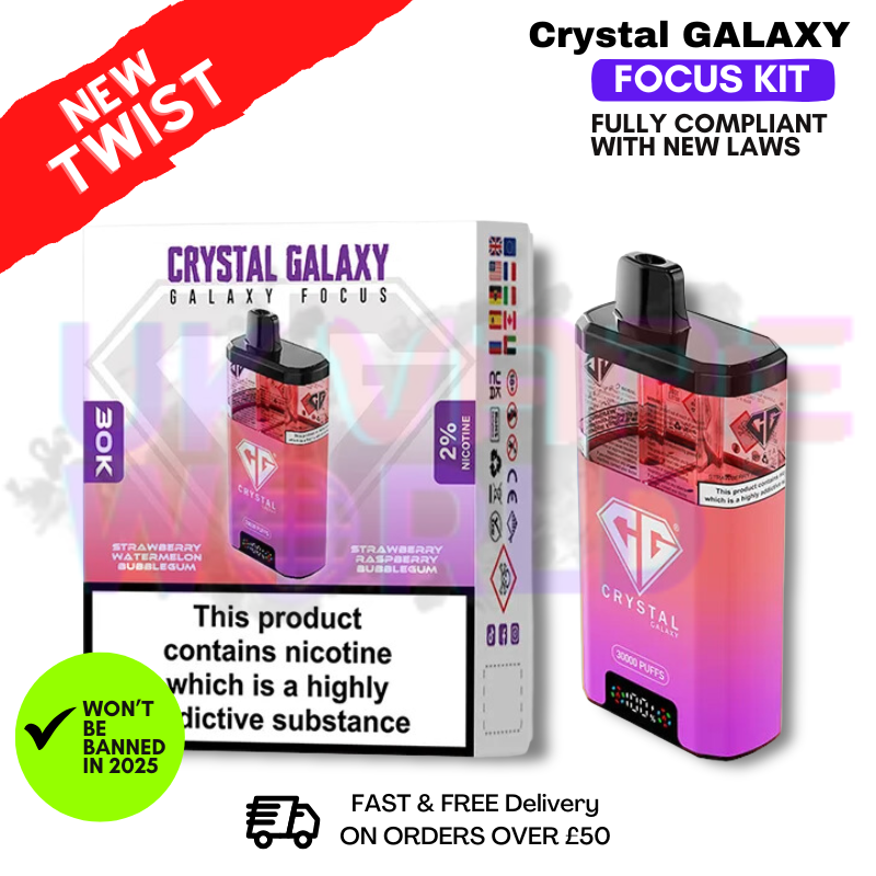 Strawberry Watermelon Bubblegum Crystal Galaxy 30K Puff Kit