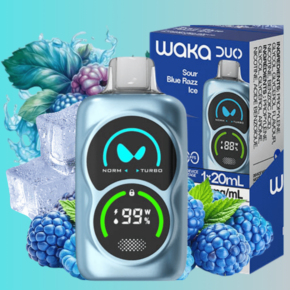 WAKA Duo 28000 Disposable Vape - Sour Blue Razz Ice