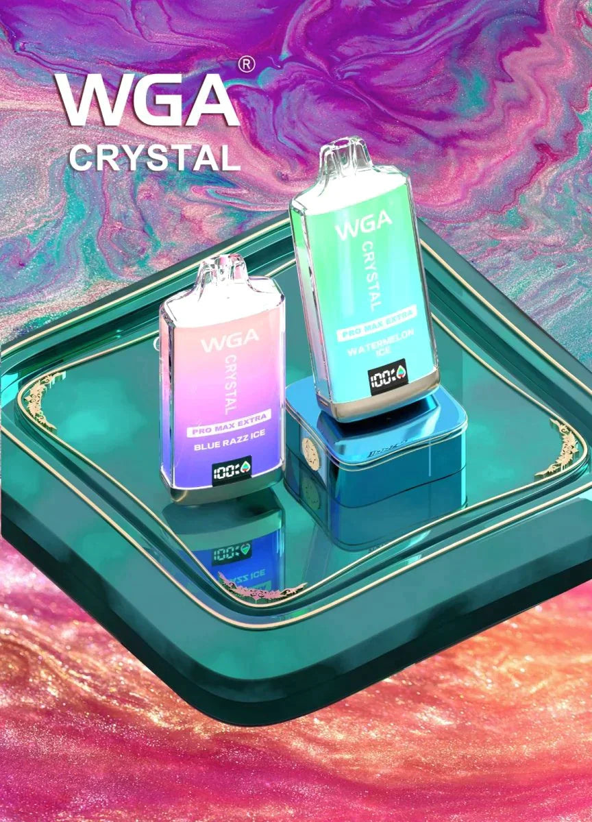 WGA Crystal Pro Max Extra 15000 Puffs Disposable Vape-650mAh Battery, Multiple Nicotine 11 Flavors