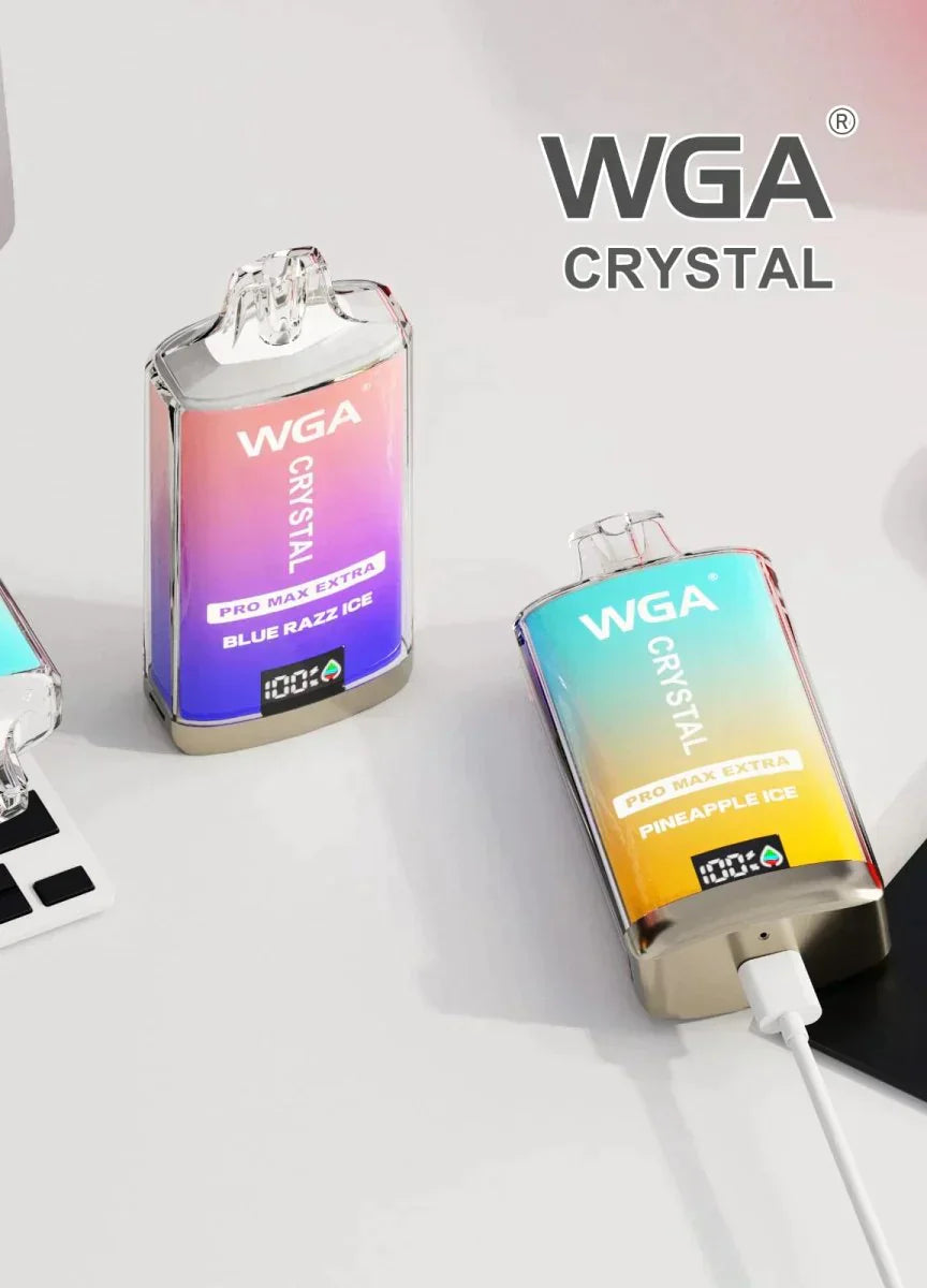 WGA Crystal Pro Max Extra 15000 Puffs Disposable Vape-650mAh Battery, Multiple Nicotine 11 Flavors