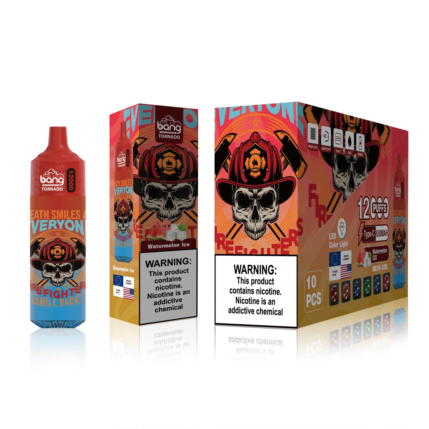 BangKing 12000 Puffs Smart Full Screen Turn Ice 30ML 10ML  850mah Wholesale Disposable Vape Puff 12k Prefilled Pod  22 Flavors