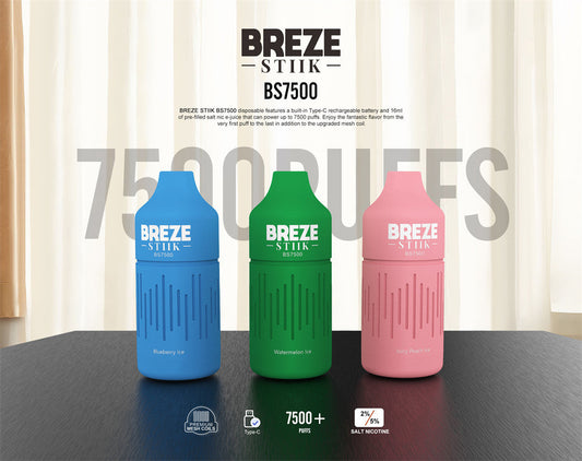 Breze Stiik BS7500 puffs Disposable Vape Wholesale