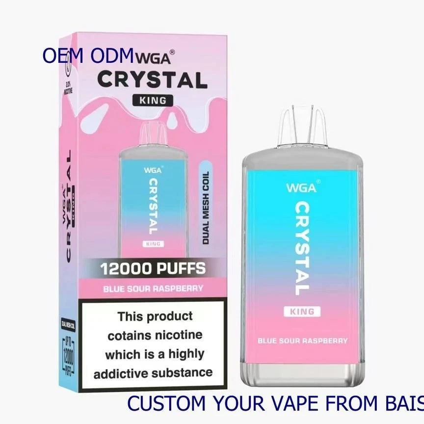 WGA CRYSTAL KING 12000 Puffs Disposable Vape Wholesale-650mAh Battery, Multiple Nicotine 13 Flavors