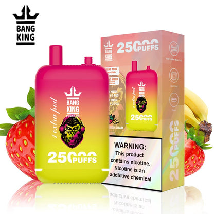 Bang King 25000 Puffs - 46mL Dual Tank (0%-5% Nicotine) 650mAh Battery 12 Flavors