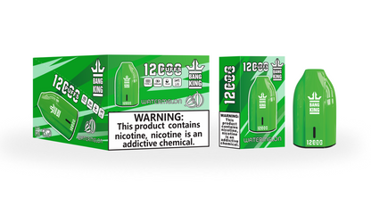 BangKing 12K Puffs Smart Full Screen Turn Ice Wholesale Disposable Vape Puff 12000k Prefilled Pod-850mAh Battery, Multiple Nicotine 12 Flavors