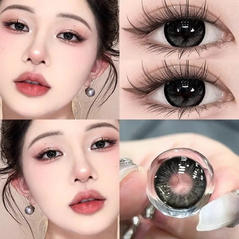 Natural beauty mixed green color contact lenses European and American style hot contact lenses small and large diameter on the eyes color does not hurt the eyes (2)