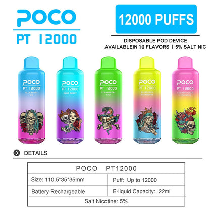 Poco Pt12000 Puffs 12000 Puffs Cigarettes Disposable Vape Puff 12k Smoking Vapers In Eu Warehouse