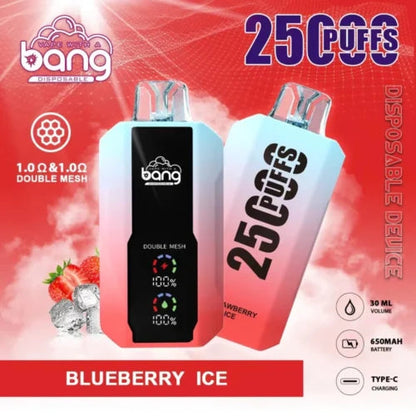Bang 25000 Puffs LCD Screen Vape Dual Bang 25000 Puffs Vape 25K Disposable Vape Pen E Cigarette Prefilled 30ml 650mAh  Battery Disposable Vape 12 Flavors