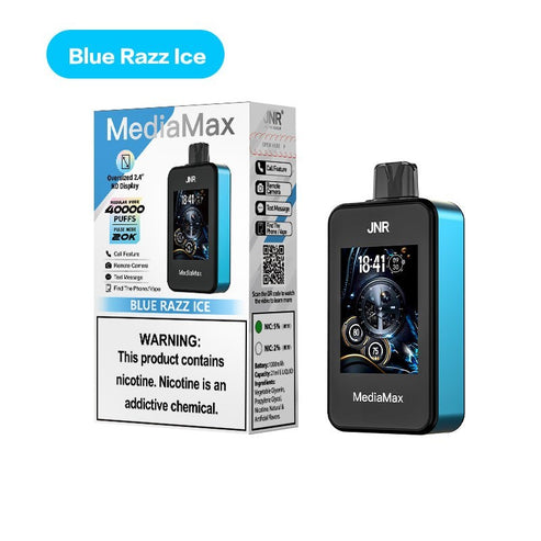 JNR MediaMax 40000 Puffs Disposable Vape Wholesale  5% nicotine 21ml e-liquid  1000 mah Battery 10 flavors