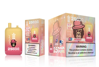 Bang King 25000 Puffs - （23ml+23ml ）e-liquid Dual Tank (0% to 5% Nicotine) 650mAh Battery 12 Flavors