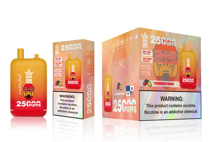 Bang King 25000 Puffs - 46mL Dual Tank (0%-5% Nicotine) 650mAh Battery 12 Flavors