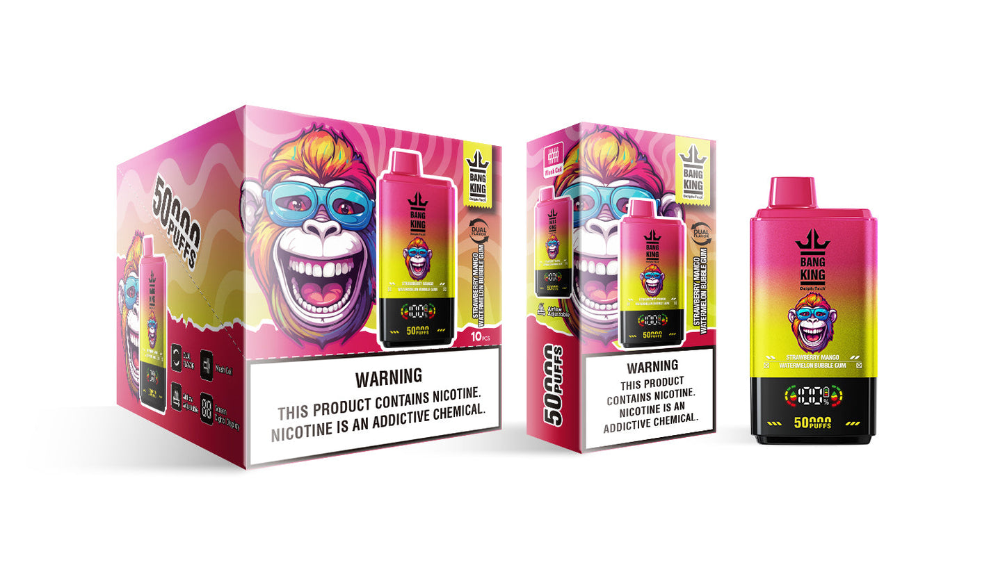 Bang King 50000 Puffs Disposable Vape - 50ml E-Liquid, 850mAh Battery 12 Flavors