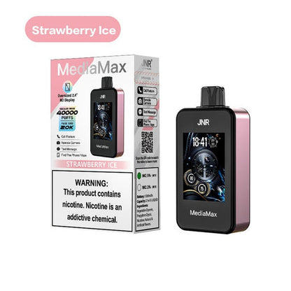 JNR MediaMax 40000 Puffs Disposable Vape Wholesale  5% nicotine 21ml e-liquid  1000 mah Battery 10 flavors