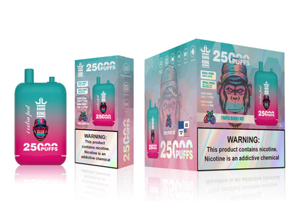 Bang King 25000 Puffs - （23ml+23ml ）e-liquid Dual Tank (0% to 5% Nicotine) 650mAh Battery 12 Flavors