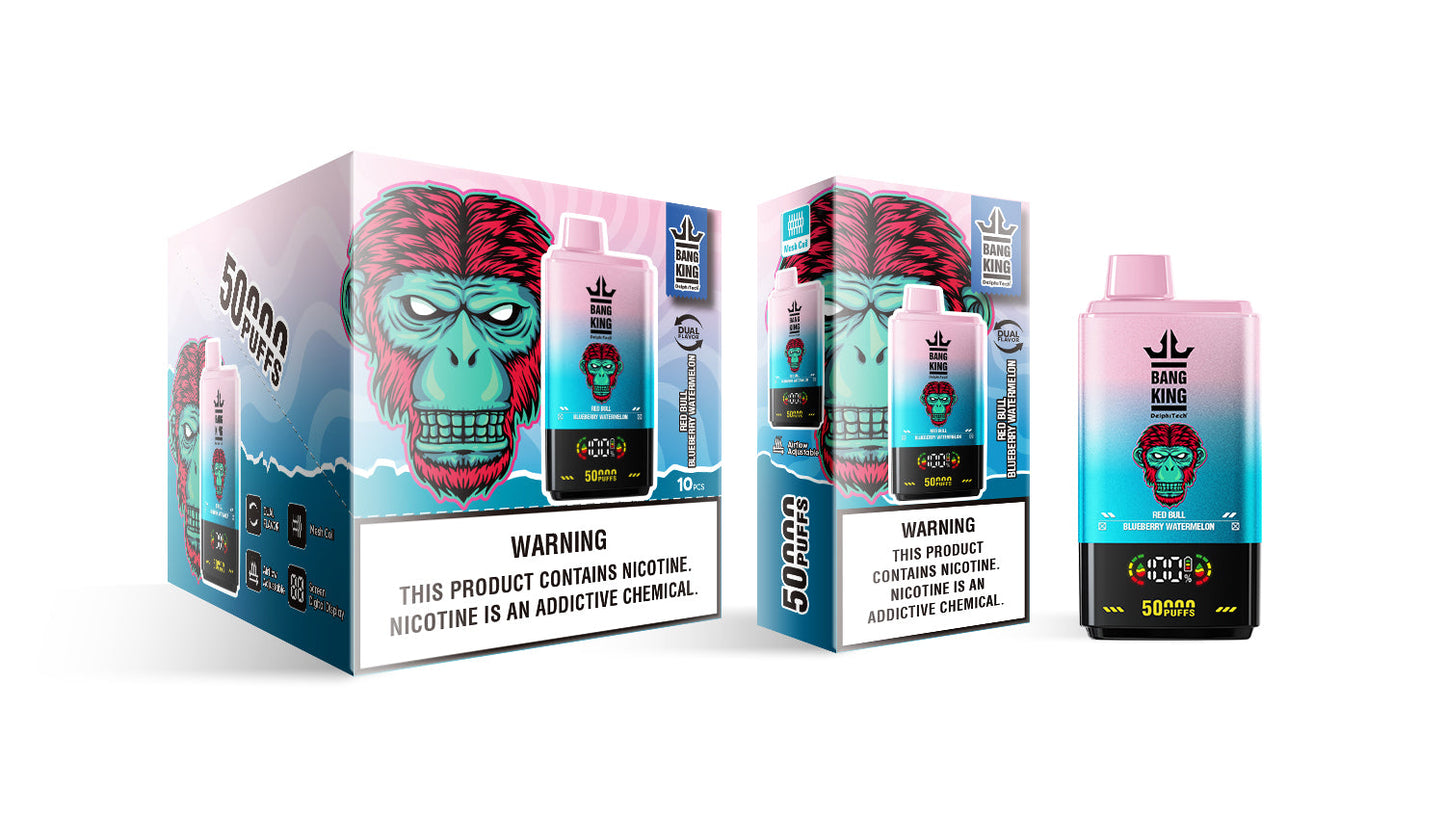 Bang King 50000 Puffs Disposable Vape - 50ml E-Liquid, 850mAh Battery 12 Flavors