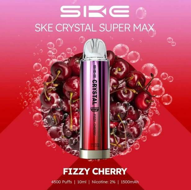 Crystal Supermax 4500 Disposable Bar Puffs  BY SKE -Nic 20MG 2ML 1500 MAH