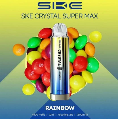 Crystal Supermax 4500 Disposable Bar Puffs  BY SKE -Nic 20MG 2ML 1500 MAH