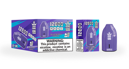 BangKing 12K Puffs Smart Full Screen Turn Ice Wholesale Disposable Vape Puff 12000k Prefilled Pod-850mAh Battery, Multiple Nicotine 12 Flavors