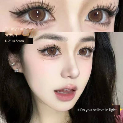 Natural beauty mixed green color contact lenses European and American style hot contact lenses small and large diameter on the eyes color does not hurt the eyes (2)